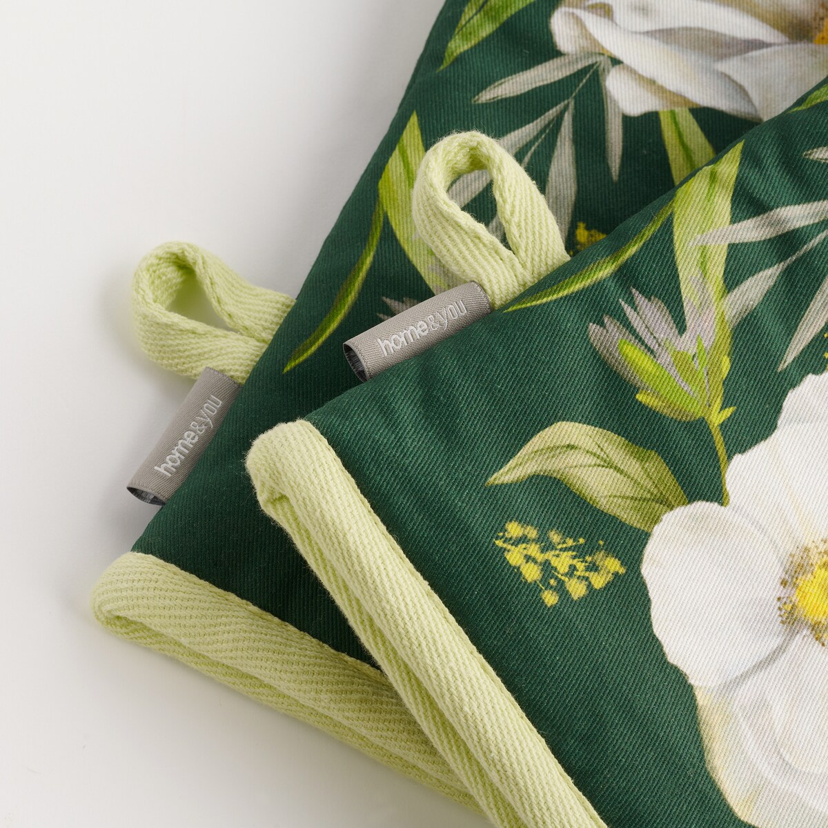 Komplet Rękawic Kuchennych Emeris 14x30 cm z motywem kwiatowym