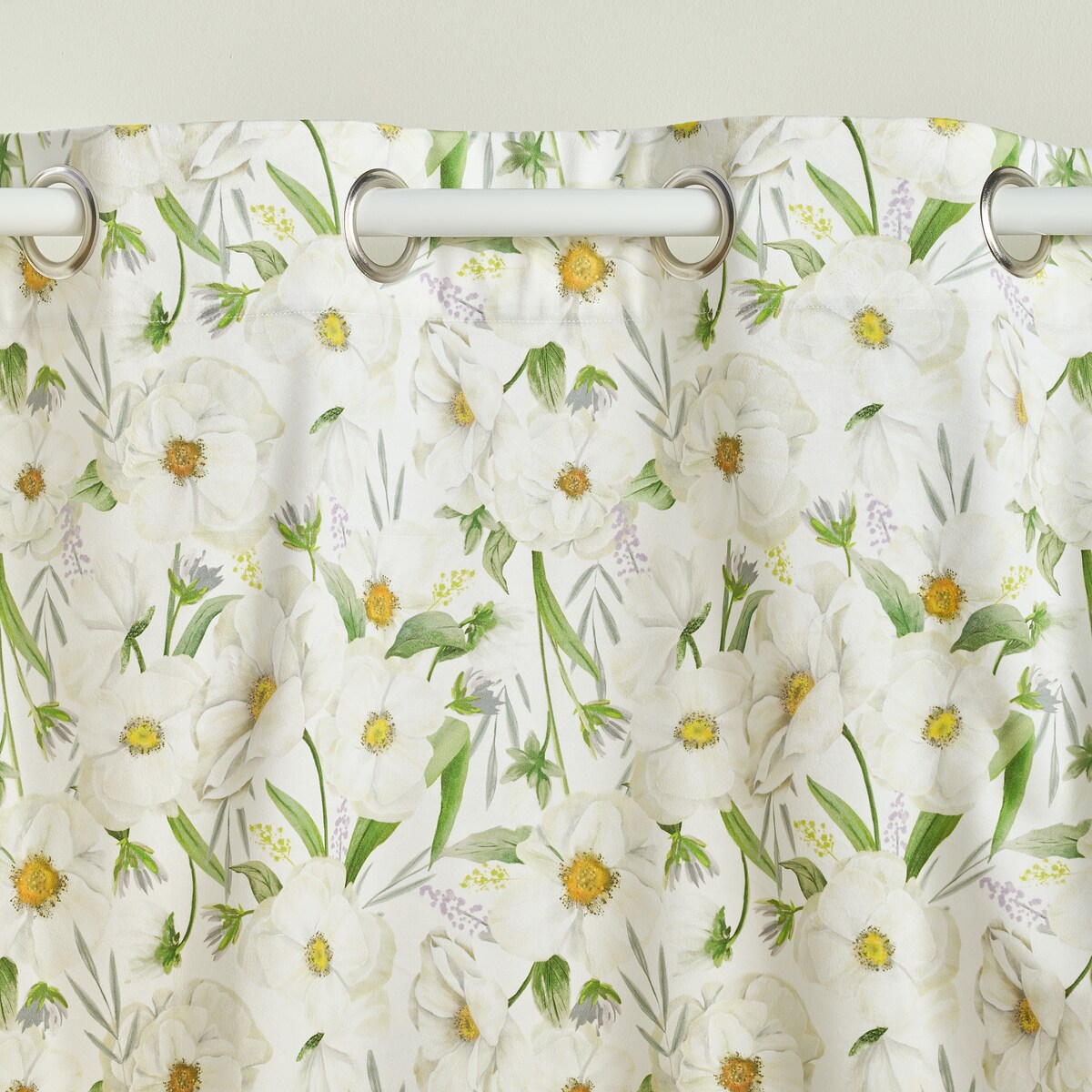 Zasłona z nadrukiem Emeris 140x250 cm z motywem kwiatowym