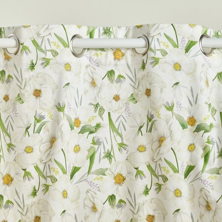 Zasłona z nadrukiem Emeris 140x250 cm z motywem kwiatowym