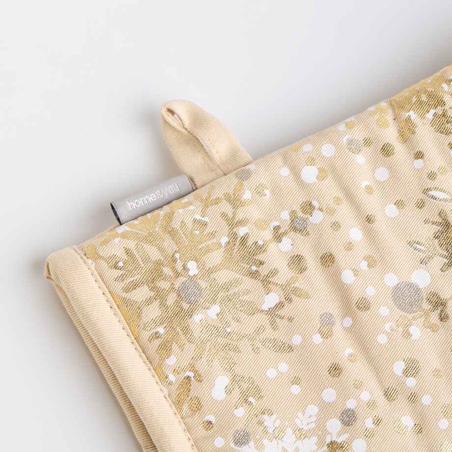 Komplet Rękawic Kuchennych Snowf 14x30 cm z motywem śnieżynki