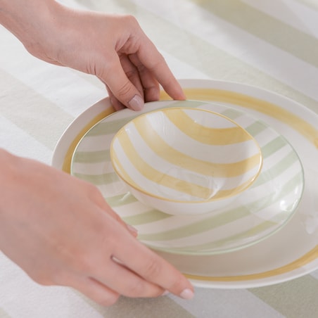 Patera Gayah ręcznie malowana w paski