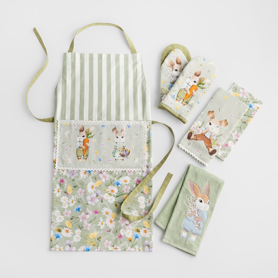 Fartuch Emi 70x85 cm z motywem królika