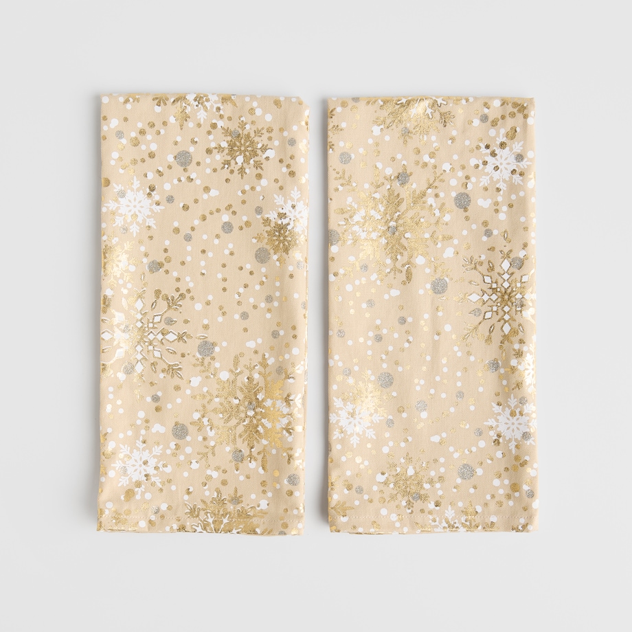 Komplet Ścierek Snowf 45x65 cm z motywem śnieżynki
