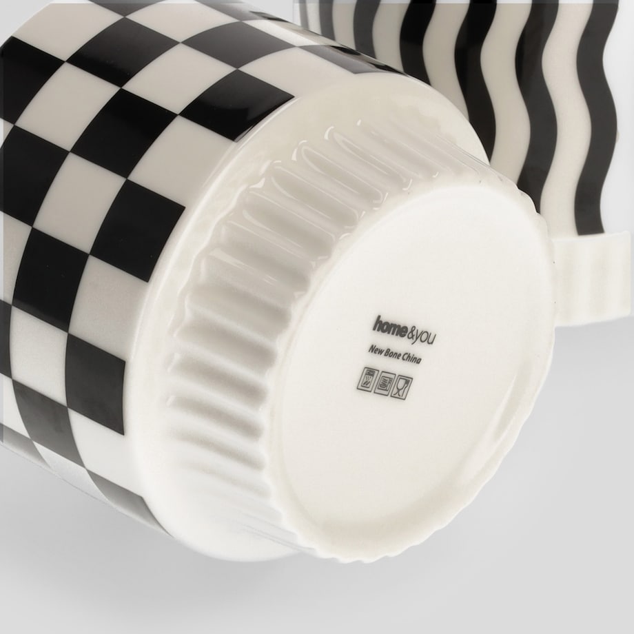 Komplet Kubków Vinnie z motywem geometrycznym