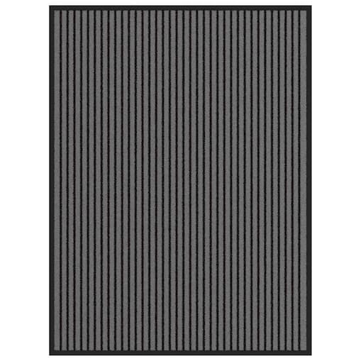 vidaXL Wycieraczka Paski Czarno-Szare 90x120 cm