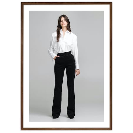 Ramka na zdjęcia 70x100 cm brązowa rama MDF z plexi do powieszenia pion poziom klasyczna ramka