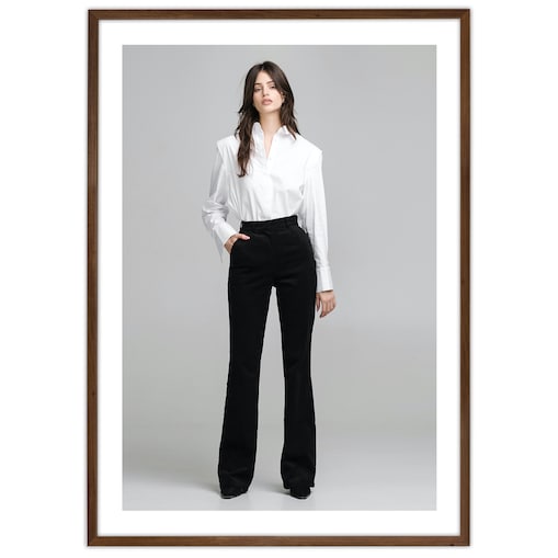 Ramka na zdjęcia 70x100 cm brązowa rama MDF z plexi do powieszenia pion poziom klasyczna ramka