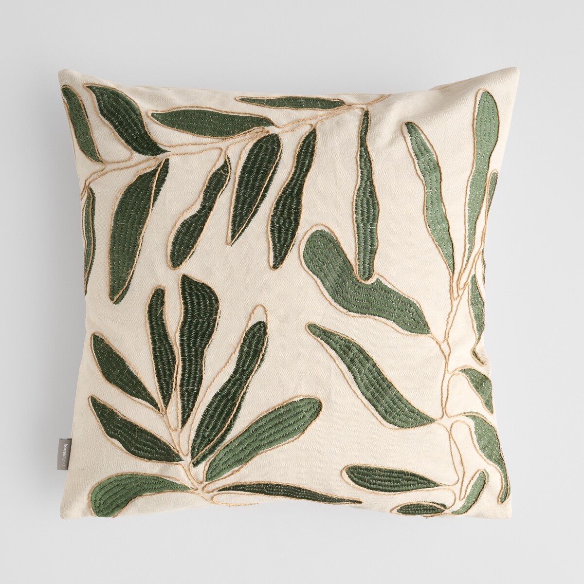 Poszewka Haftowana Leafso 45x45 cm z motywem liściastym