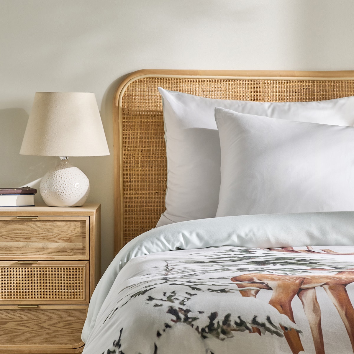 Komplet pościeli z bawełny satynowej Hivrosi 200x220 cm z 2 poszewkami 70x80