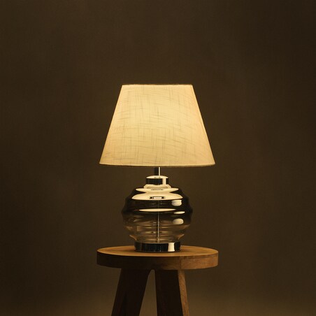 Allegra lampa stołowa ze szklaną podstawą