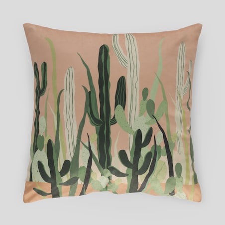 Poszewka Drukowana Kalyteros 45x45 cm z motywem roślinnym