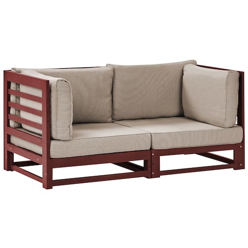 Sofa ogrodowa dla 2 osób TRANI Modułowy Drewno akacjowe