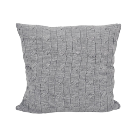 Poszewka dzianinowa na poduszkę 45x45 cm – VERONA POPIEL