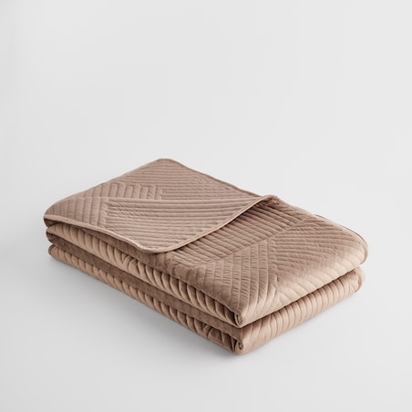 Jednokolorowa narzuta na łóżko Minister 240x260 cm z motywem geometrycznym