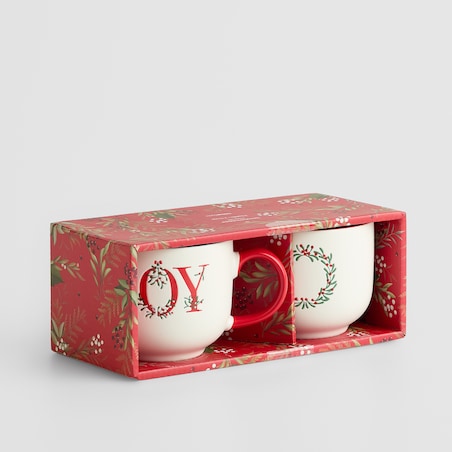 Komplet Kubków Joylo z motywem choinki