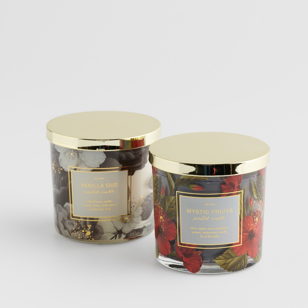 Świeca Zapachowa Akaia z motywem kwiatowym