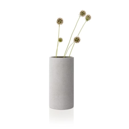 WAZON COLUNA H 24 CM, LIGHT GREY, POLYSTONE