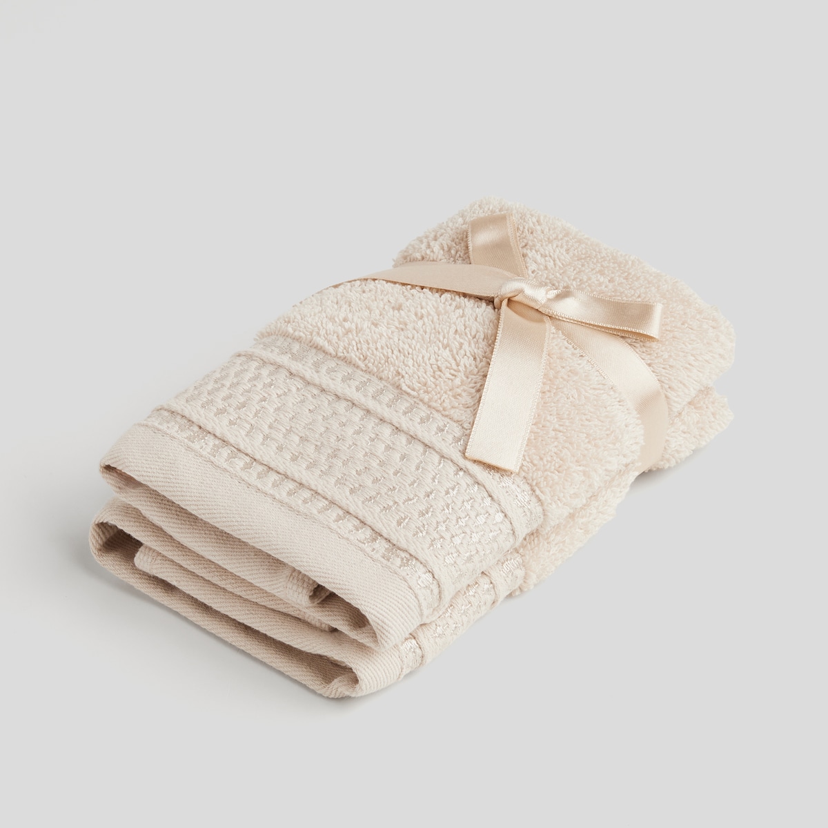 Komplet 2 szt. ręczników z bawełny egipskiej do twarzy lub do rąk Destellito 30x30 cm