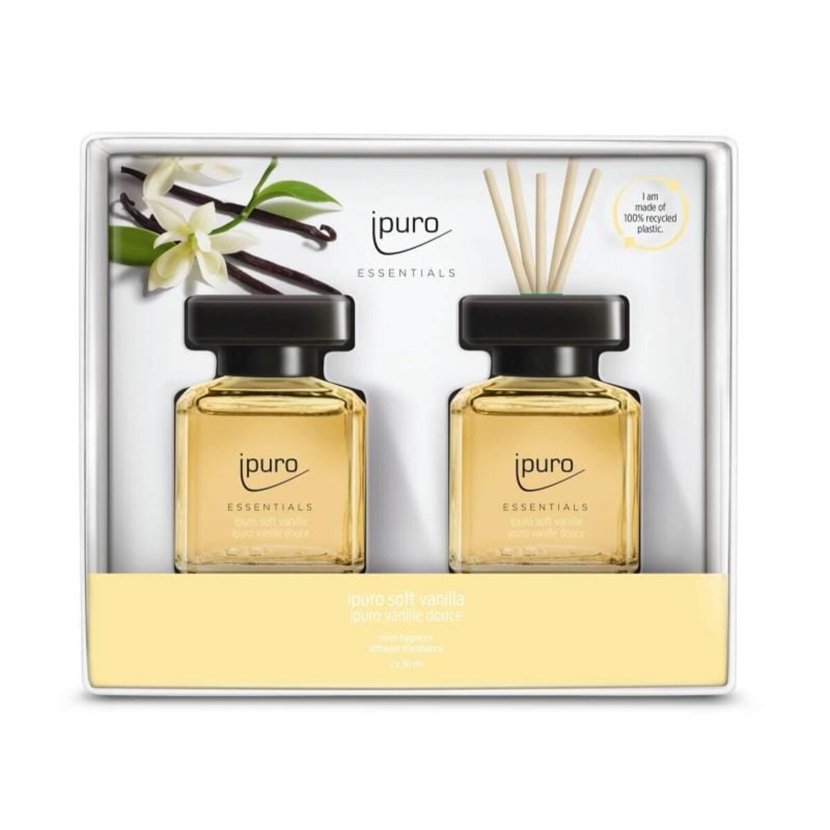 Zestaw prezentowy ipuro ESSENTIALS, Soft Vanilla, 2 x 50 ml