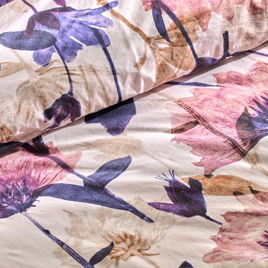 Pościel Bawełniana Milovera 160x200 cm z motywem roślinnym