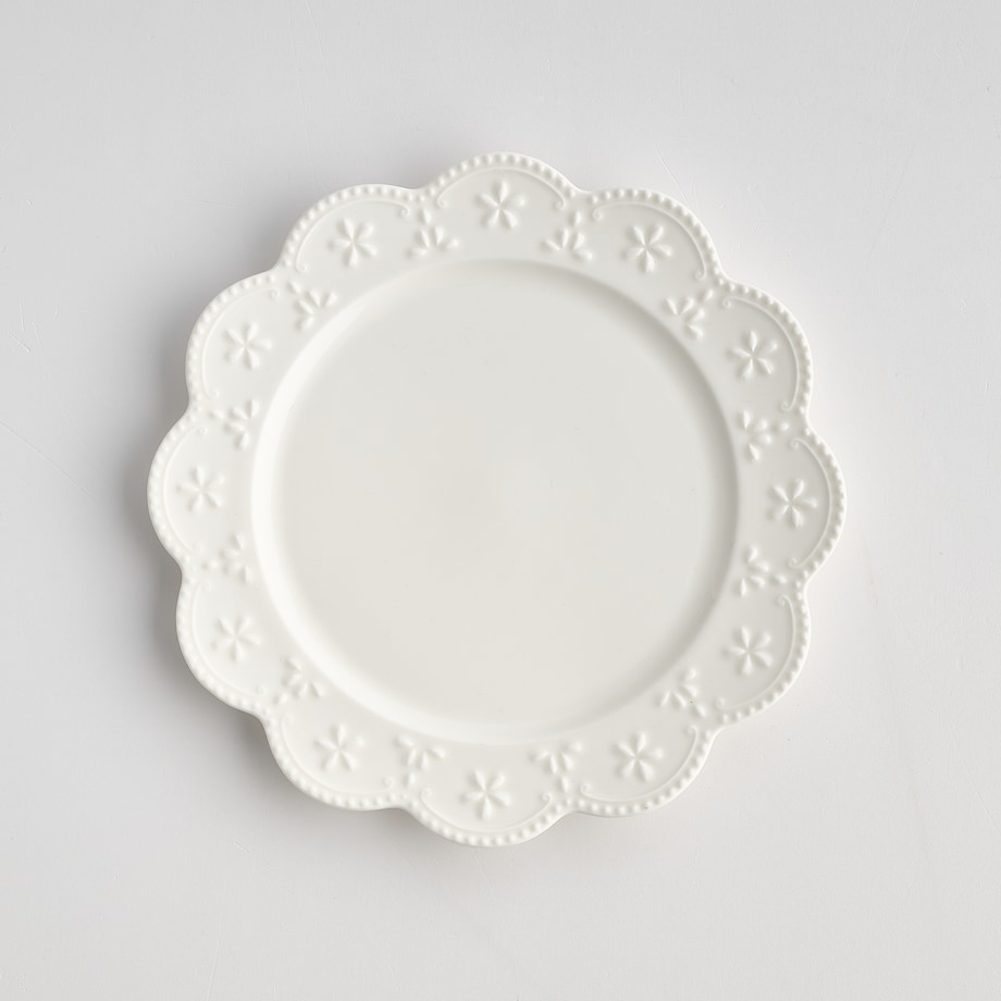 Talerz Deserowy Lace z motywem kwiatowym