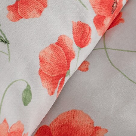 Sateen Bed Linen Poppies 200x220 cm