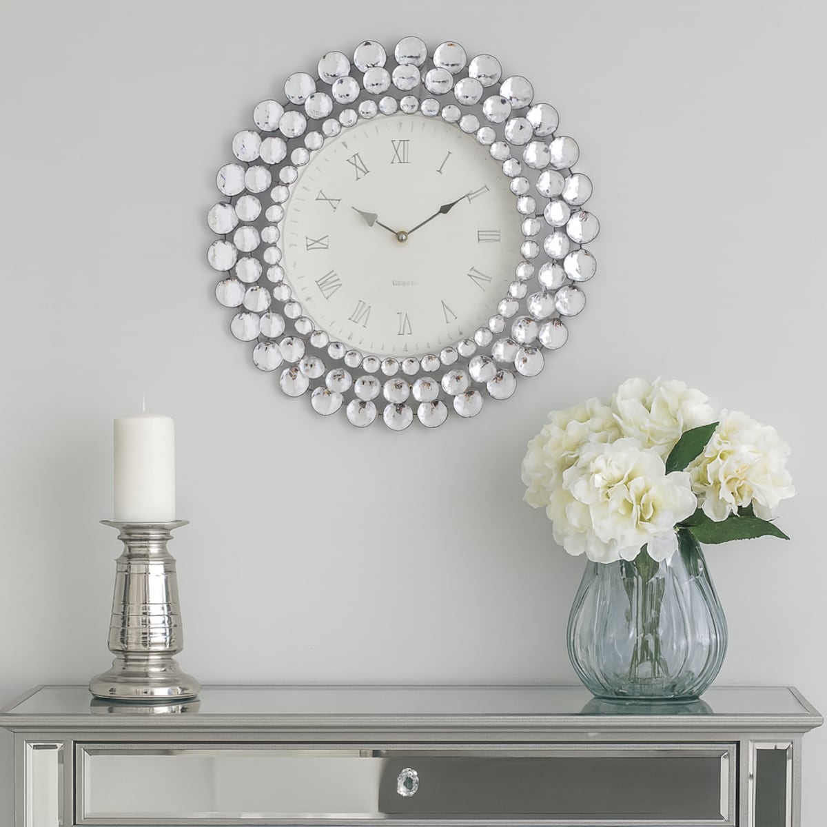 zegar ścienny z kryształkami crystal ø 45 cm