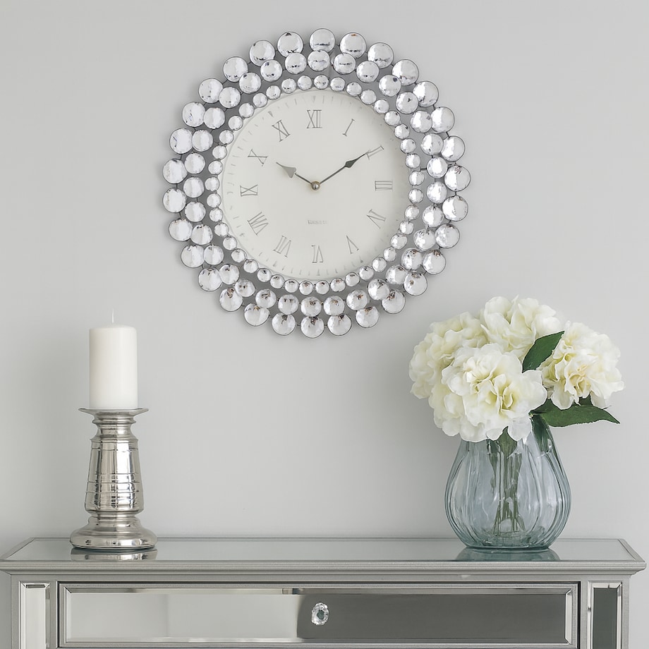 zegar ścienny z kryształkami crystal ø 45 cm