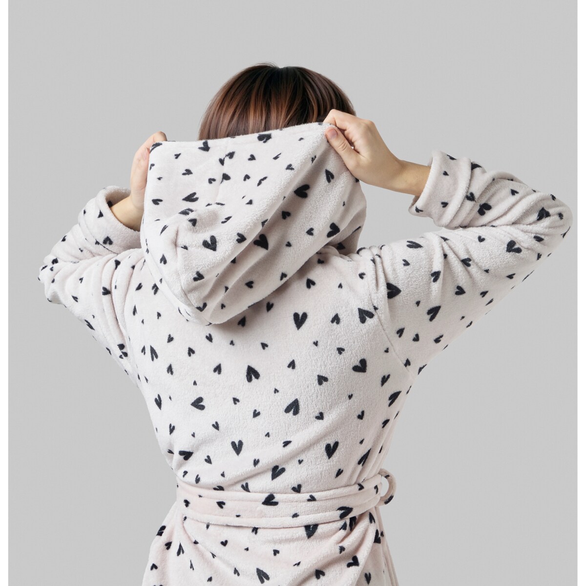 Szlafrok Malorina z motywem serc