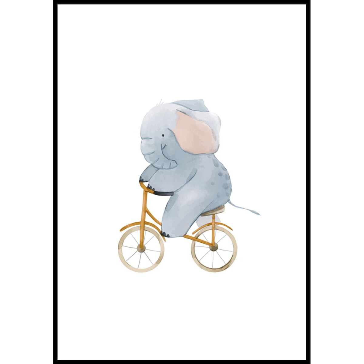 plakat słoń na rowerze 50x70 cm