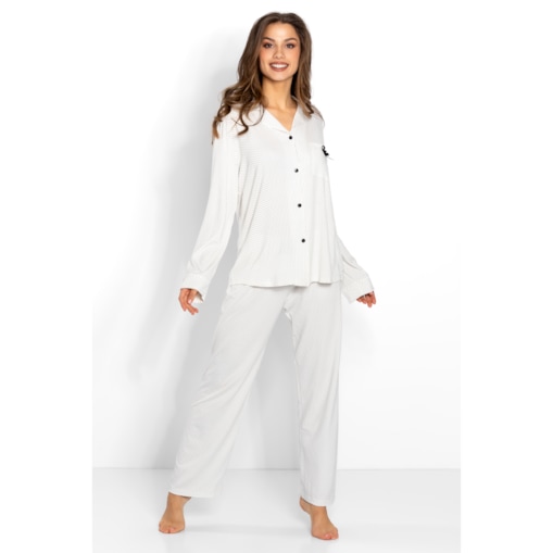 Piżama Beatrice Ecru, XL