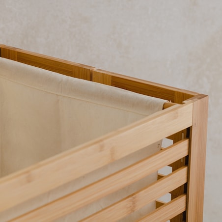 drewniany kosz na pranie woodello