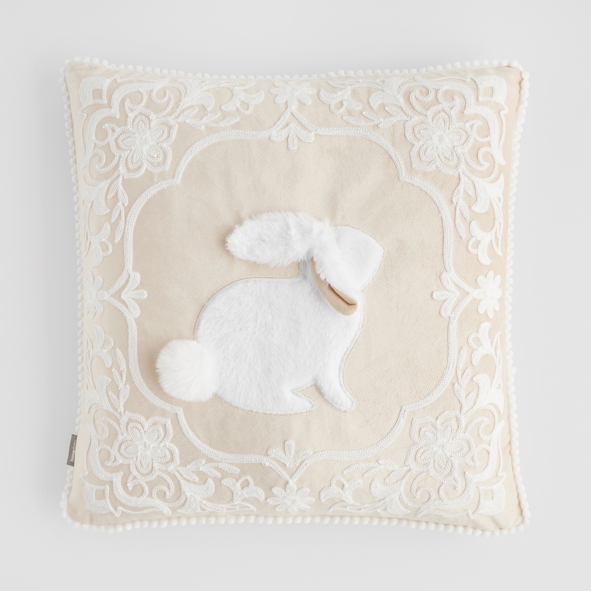 Poszewka Haftowana Blando 45x45 cm z motywem królika