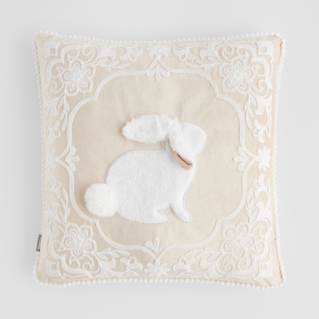 Poszewka Haftowana Blando 45x45 cm z motywem królika