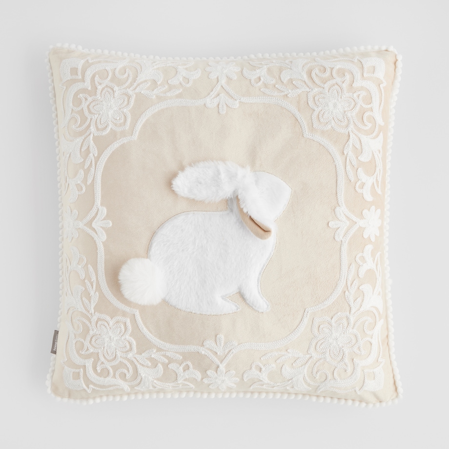 Poszewka Haftowana Blando 45x45 cm z motywem królika