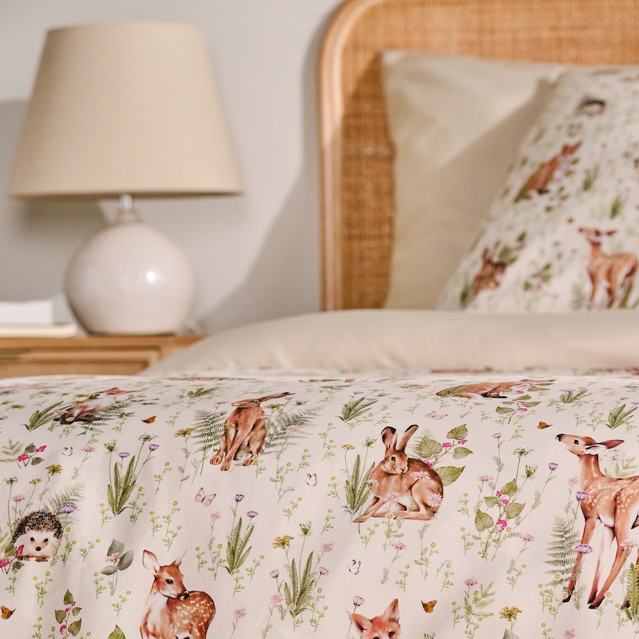 Pościel z bawełny satynowej Bambik 160x200 cm z motywem zwierzęcym