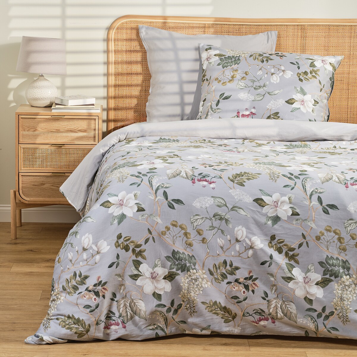 Pościel z bawełny satynowej Rebeccas 160x200 cm z motywem kwiatowym