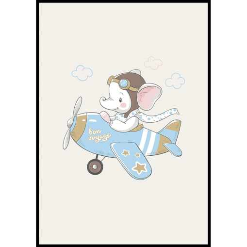 plakat słoń pilot 30x40 cm