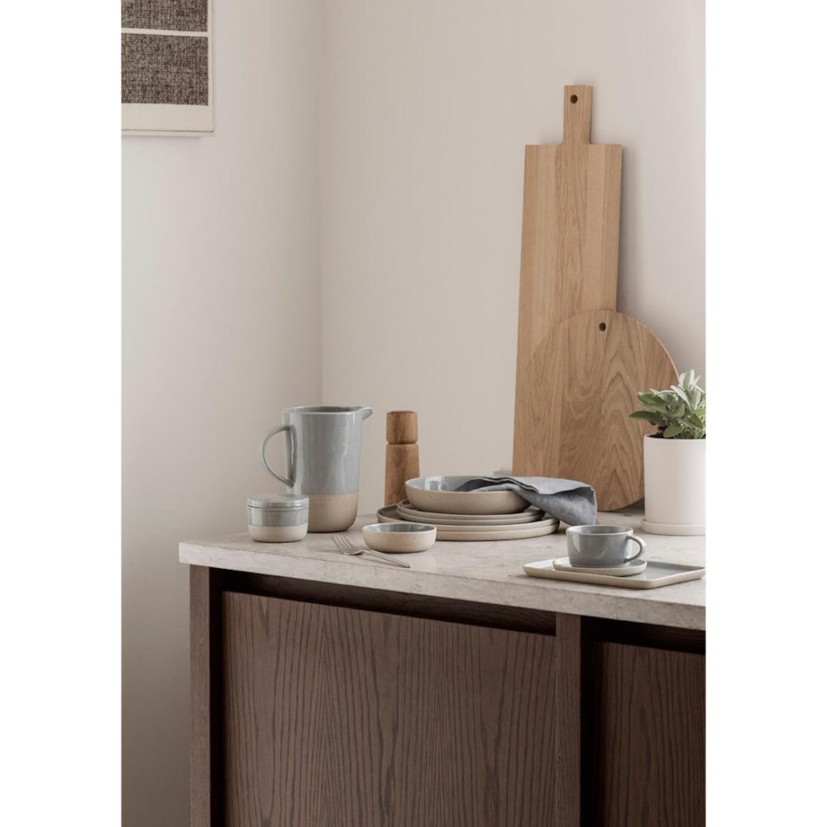 6x Talerz SABLO, stone, 15 x 21 cm, kamionka