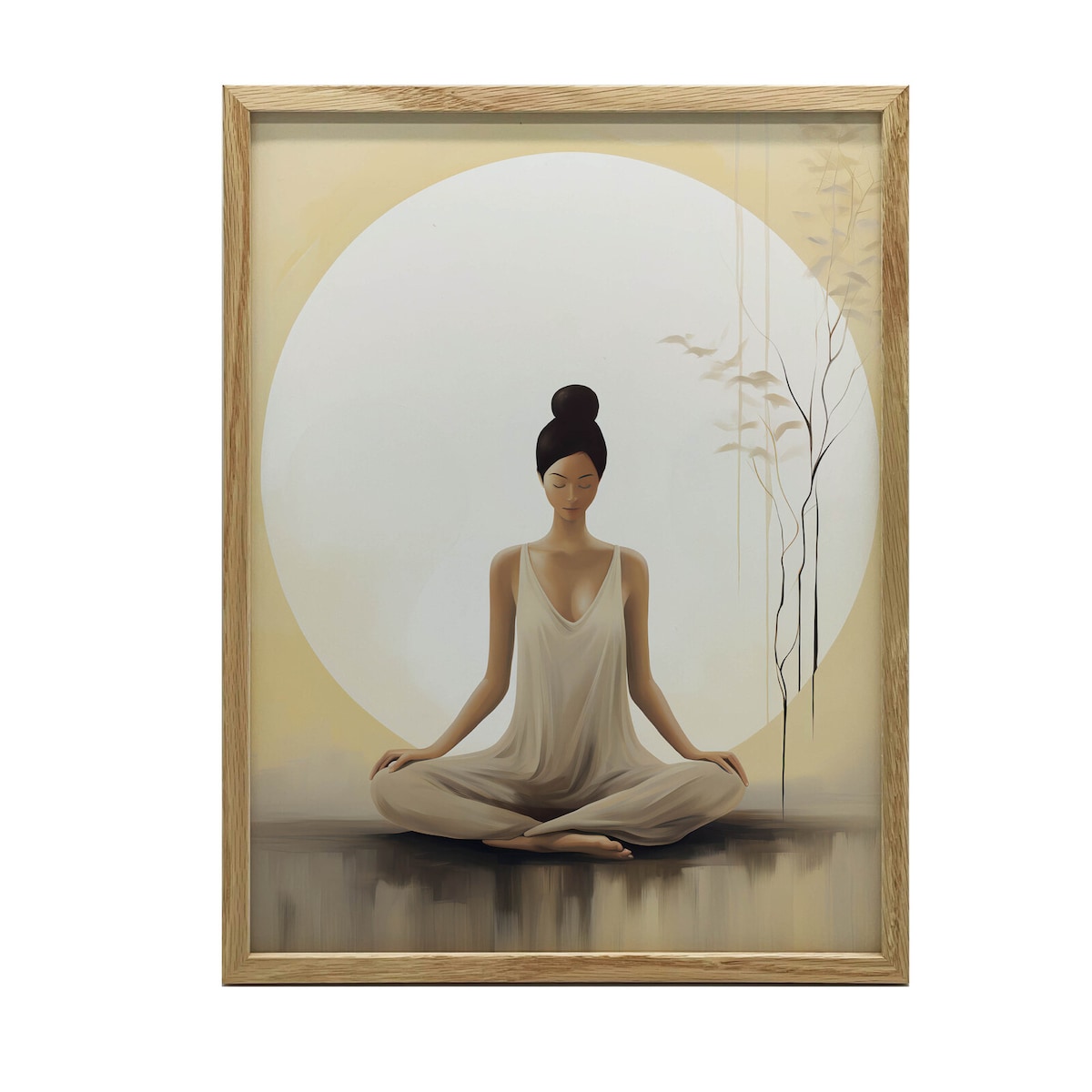 Wewnętrzna Harmonia, 50x70 cm, rama drewniana jasny dąb, papier matowy 230 gsm