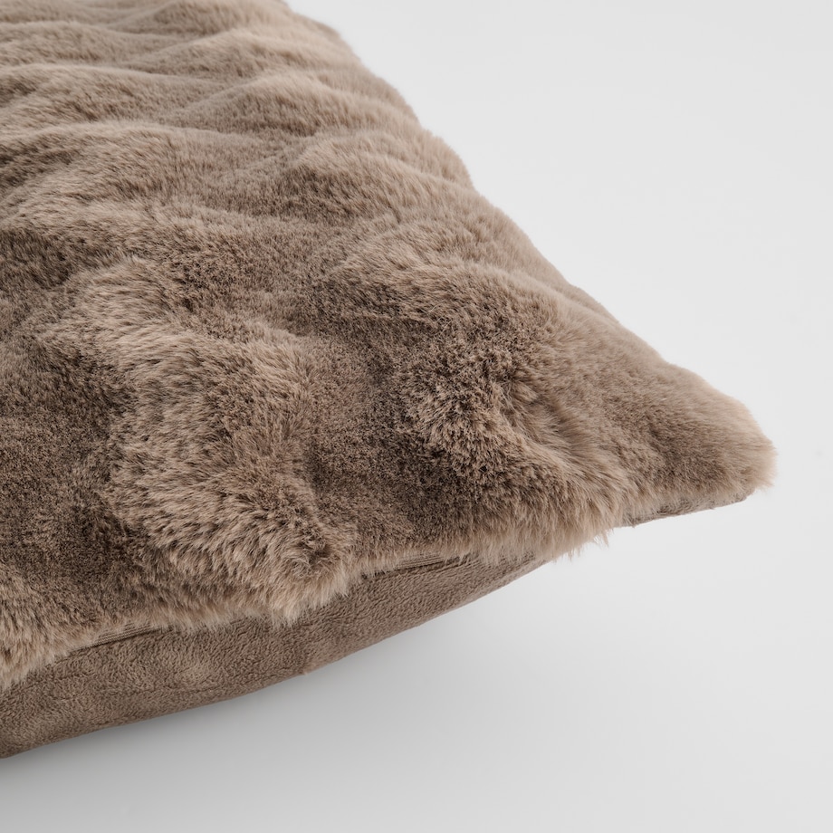 Poszewka Futrzana Pilora 45x45 cm z motywem geometrycznym