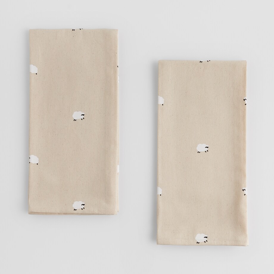 Komplet Ścierek Sheeperiso 45x65 cm z motywem baranka