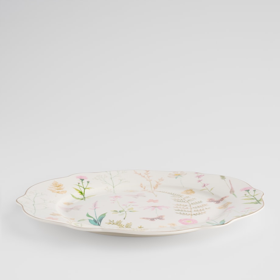 Talerz Obiadowy Meadinna z motywem kwiatowym