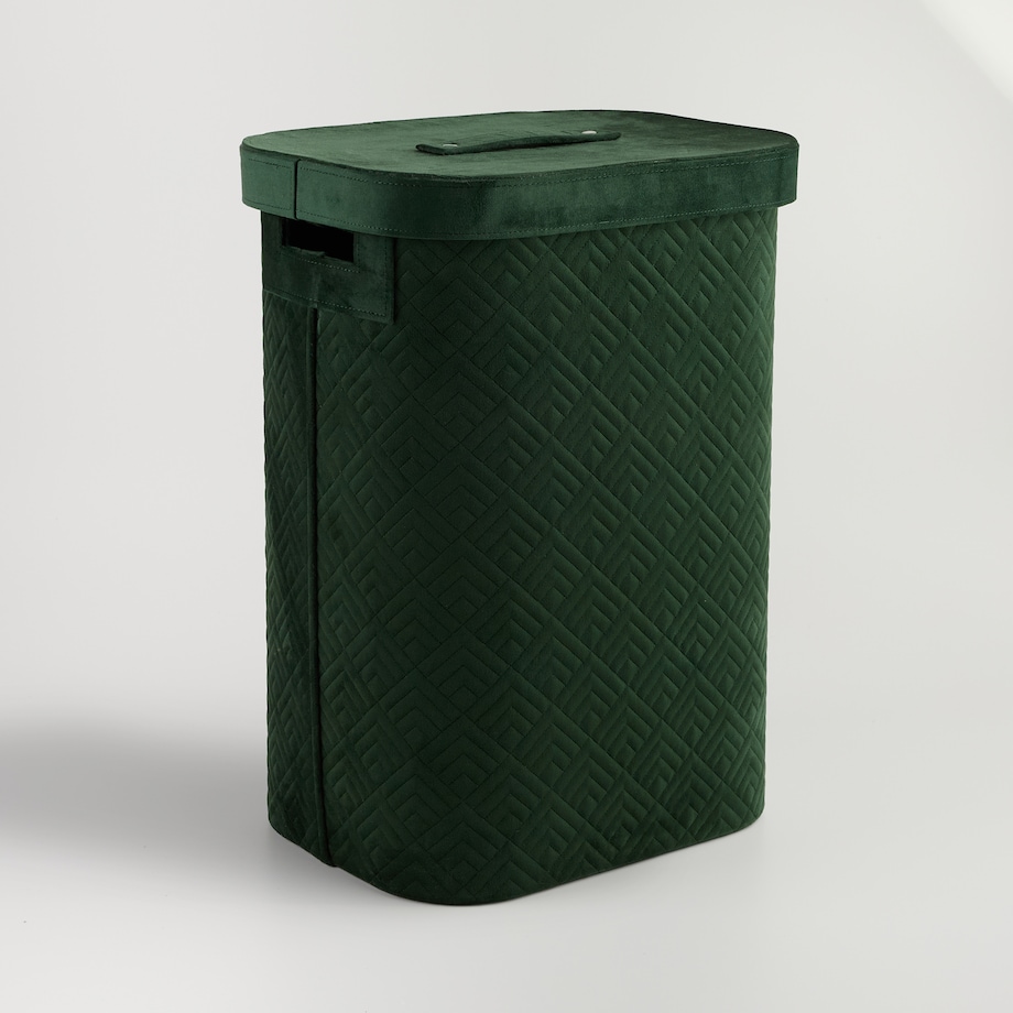 elegancki kosz na pranie z welwetu parazino 65 l