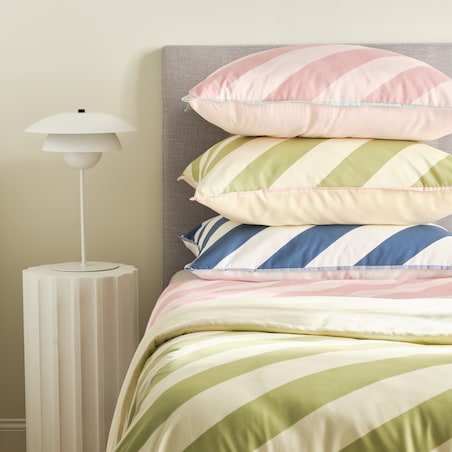 Pościel z mikrofibry z lamówką Pasiu 160x200 cm w paski