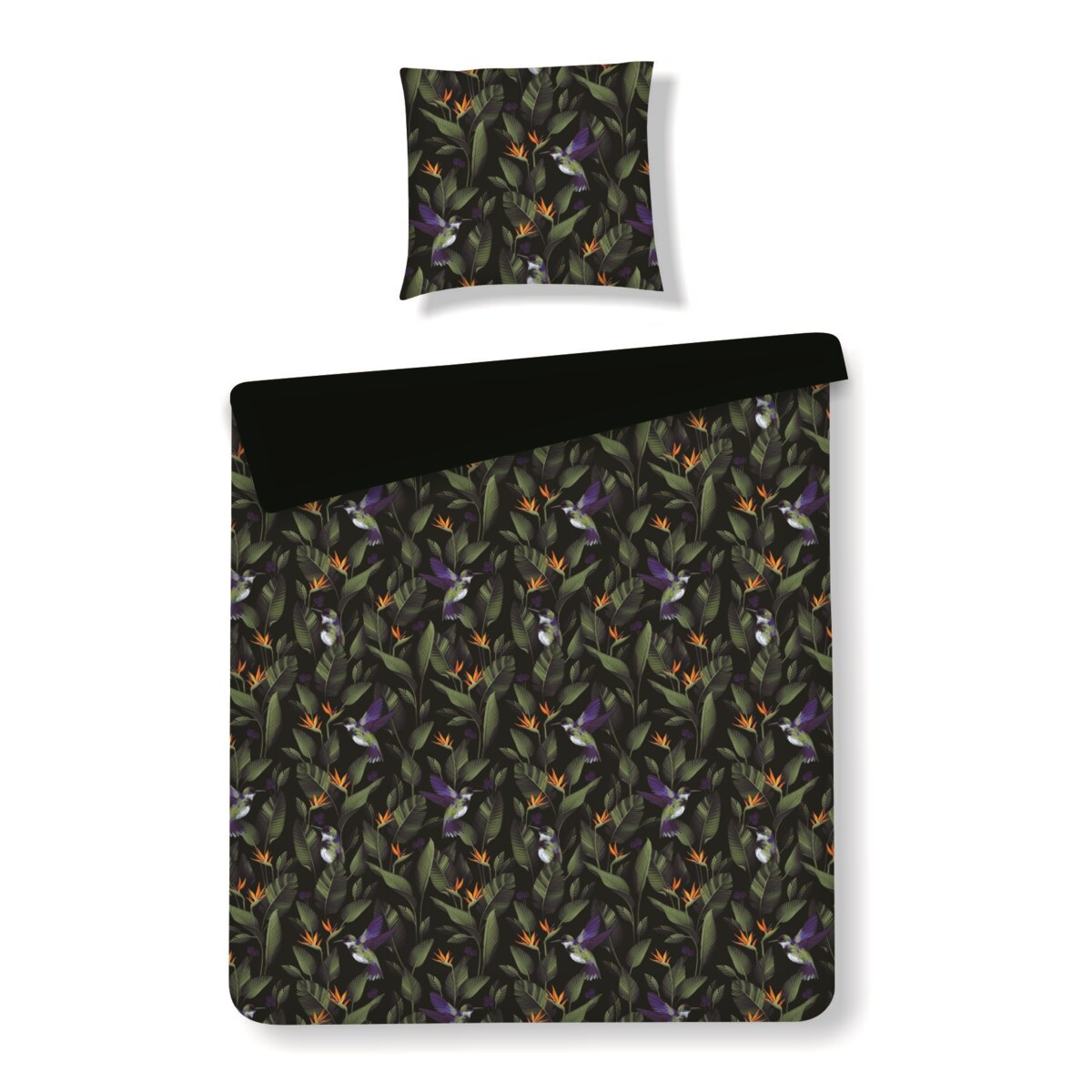 Pościel z bawełny satynowej Oaziso 140x200 cm z motywem tropikalnym