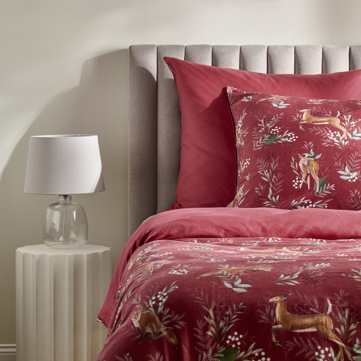 Pościel z bawełny satynowej Wildero 160x200 cm z motywem zwierząt leśnych