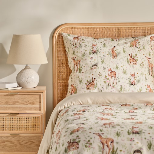 Pościel z bawełny satynowej Bambik 140x200 cm z motywem zwierzęcym