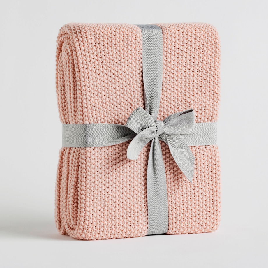 Koc jednokolorowy dzianinowy Zaldar 130x170 cm