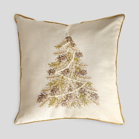 Poszewka Haftowana Felis 45x45 cm z motywem choinki